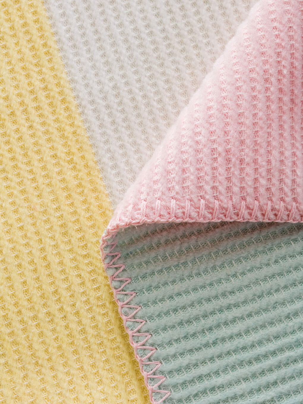 Karışık Renk Bloklu Pamuklu Kız Çocuk Battaniye 150x200 cm-2