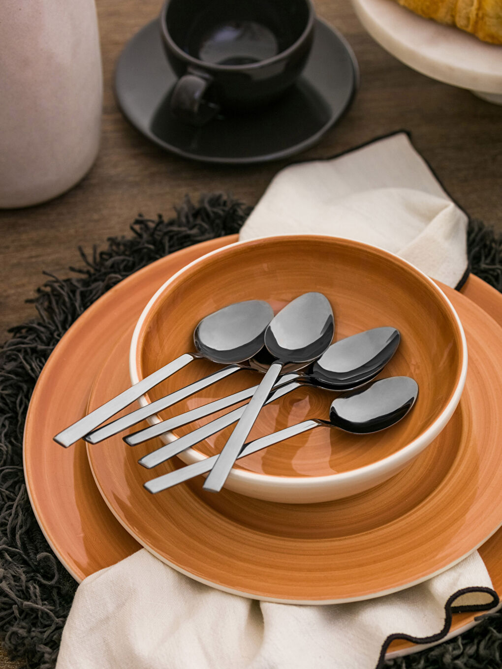 Čelična kašičica za dezert, 6-pakovanja-1