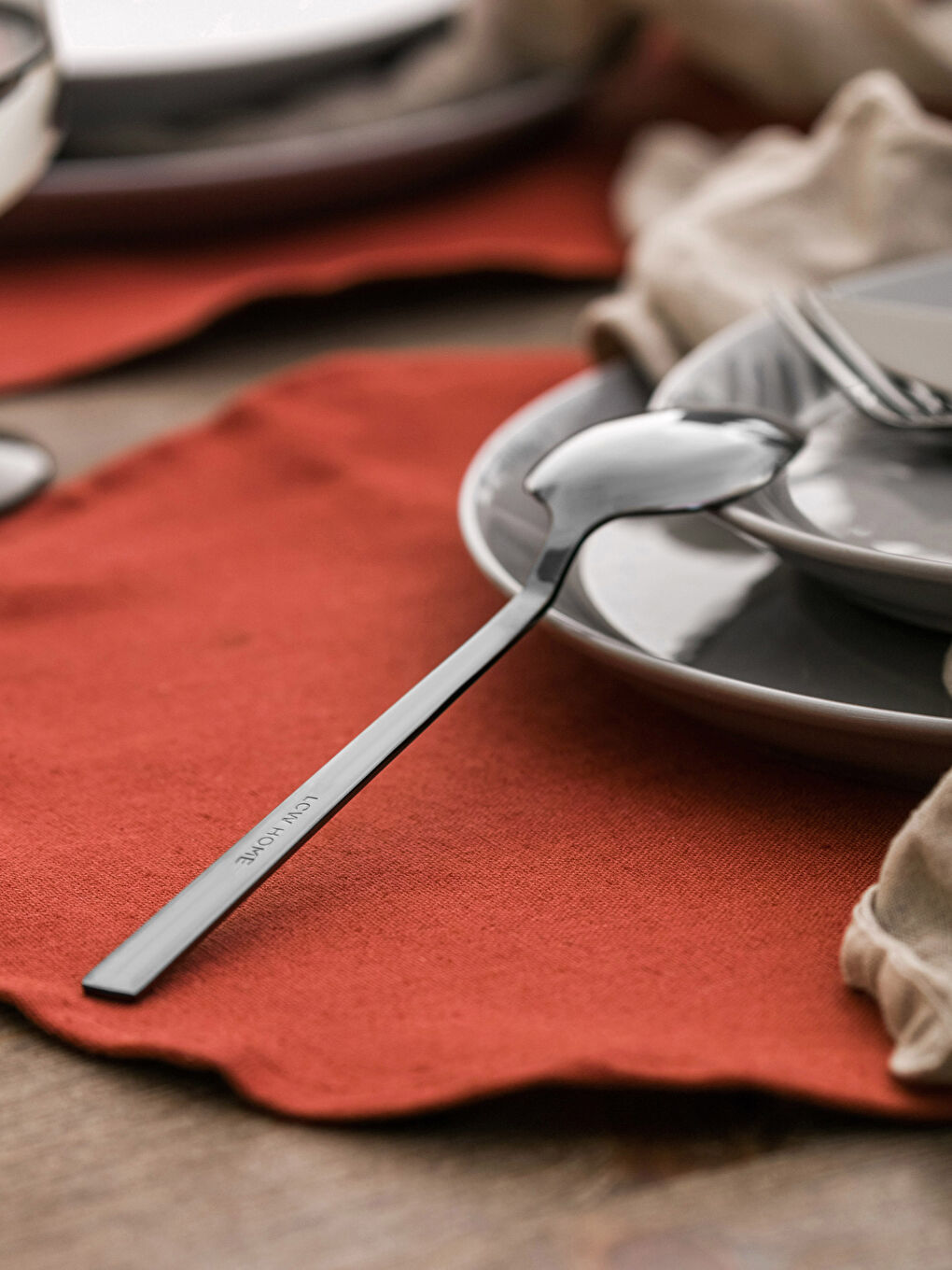 Set Linguri de Masă din Oțel, Pachet de 6-1