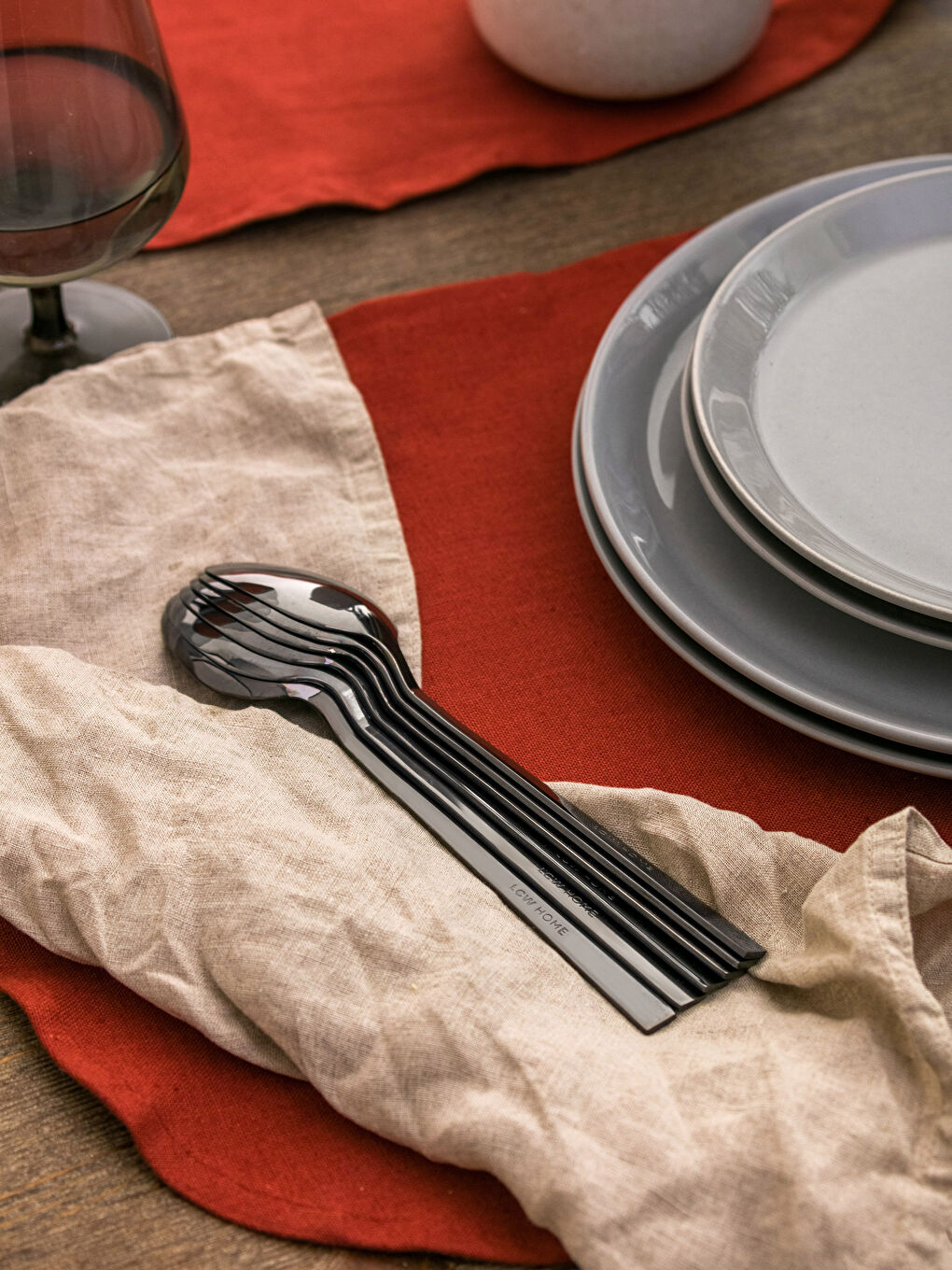 Set Linguri de Masă din Oțel, Pachet de 6-2