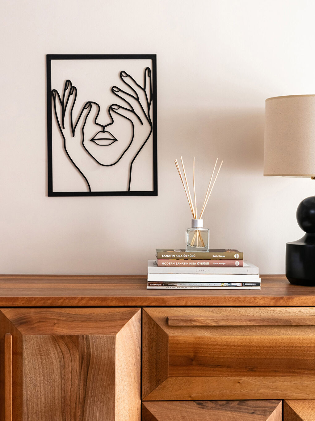 Siyah Ahşap Dekoratif Tablo