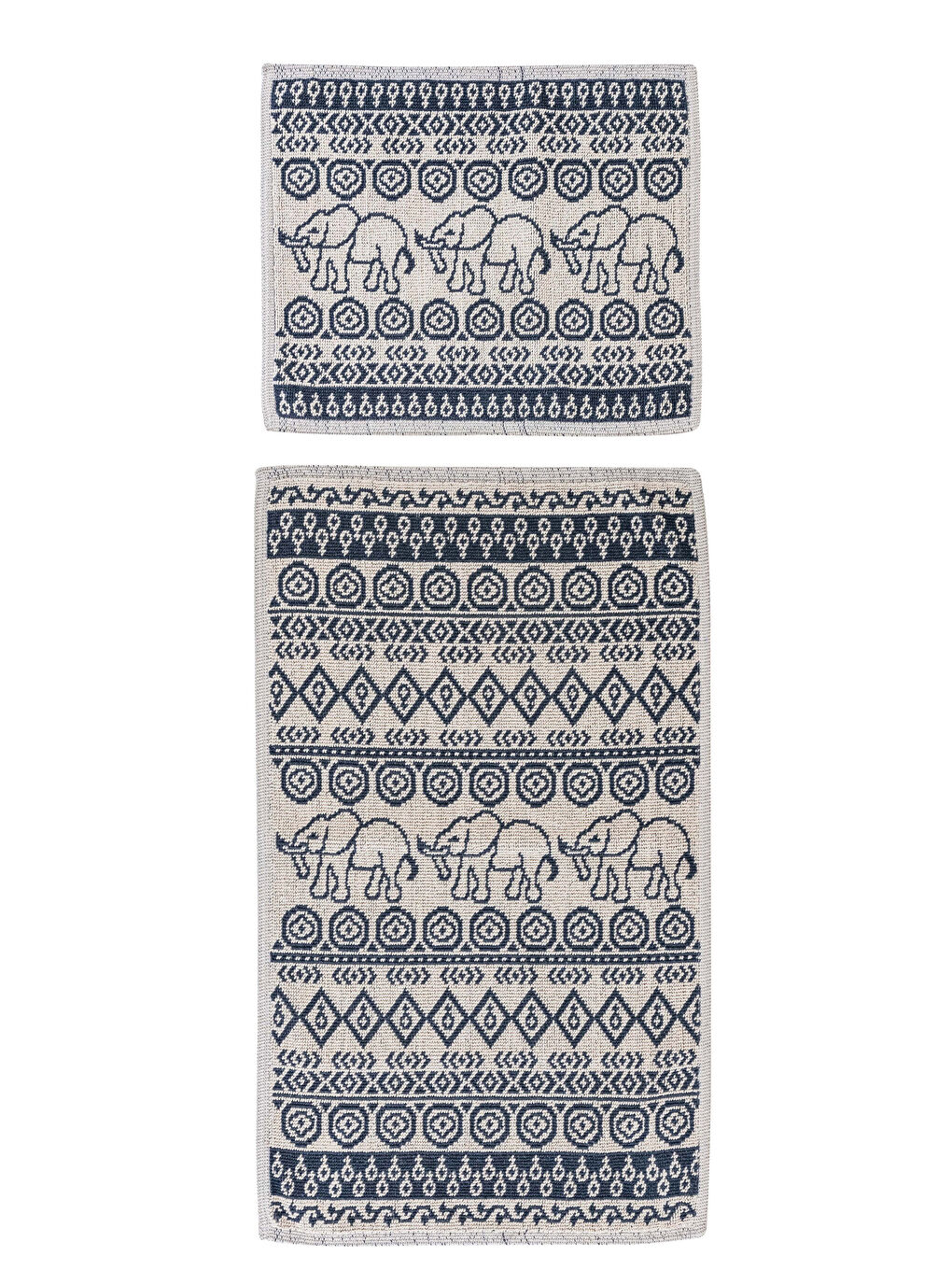 Lacivert Fil Desenli Banyo Paspası 2'li-4