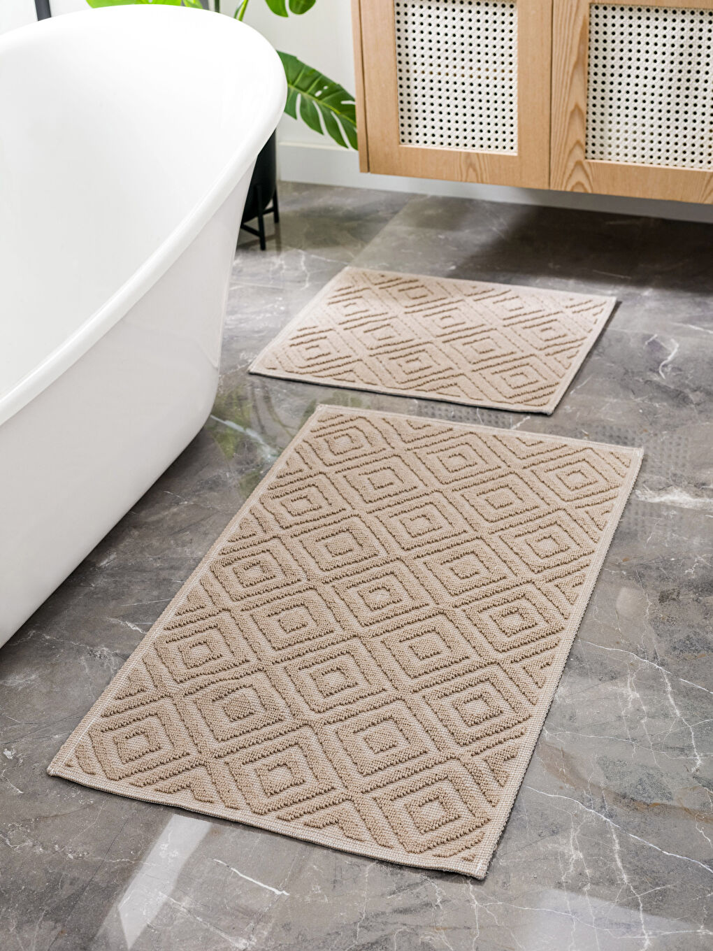 Patterned Bath Mat 2 Pack