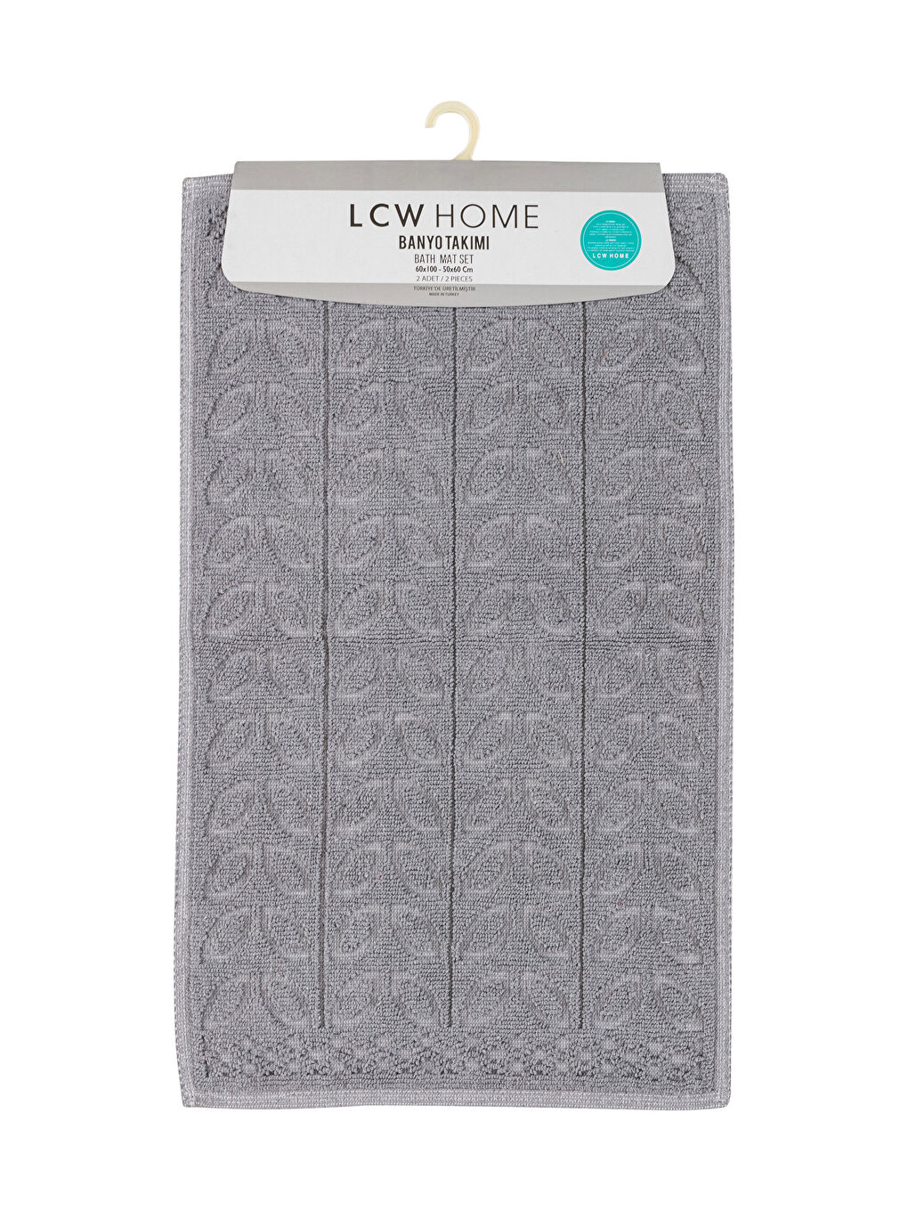 Gri Desenli Banyo Paspası 2'li-4