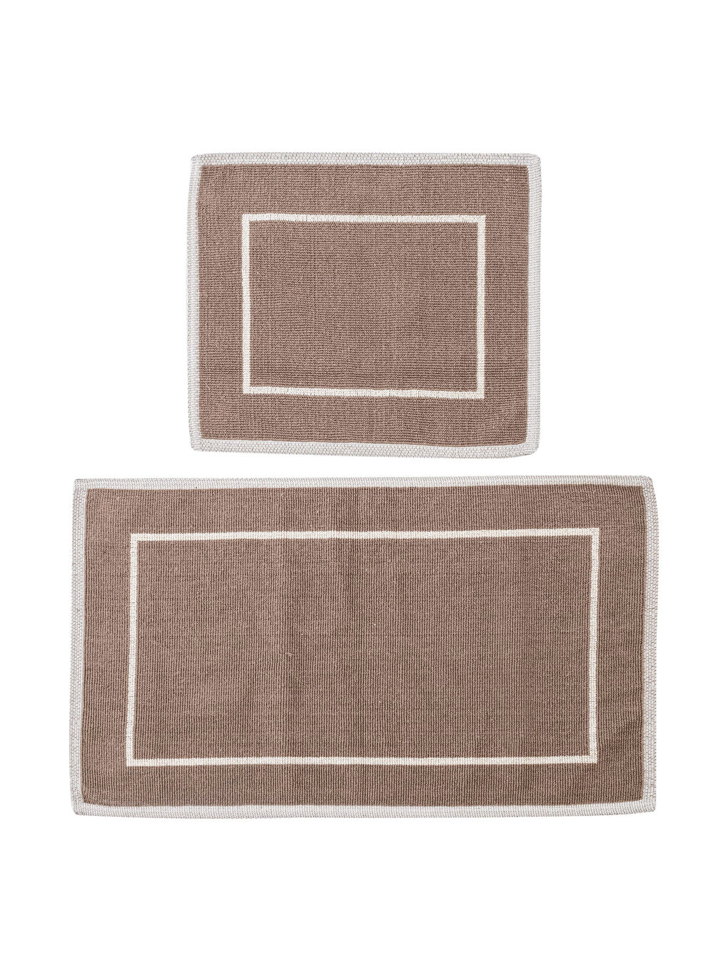 Bej Desenli Banyo Paspası 2'li-4