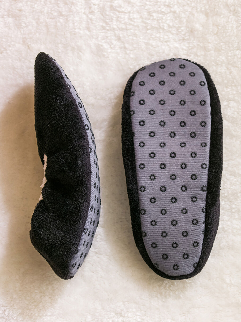 Siyah Pelüş Erkek Ev Çorabı-2