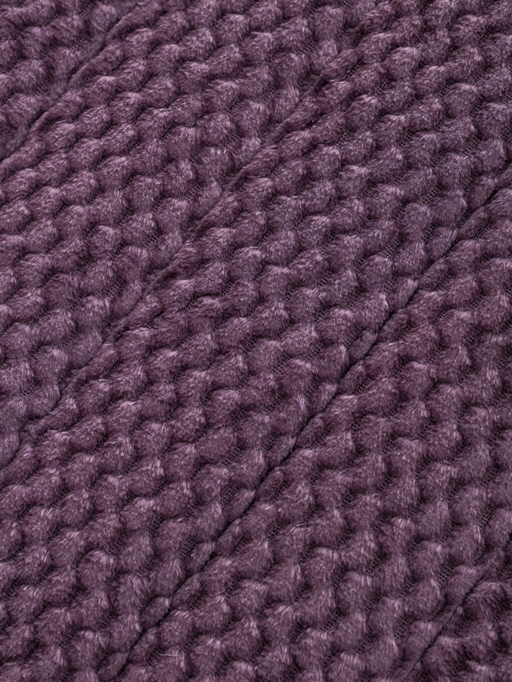 Mürdüm Kendinden Desenli Tek Kişilik Battaniye-2