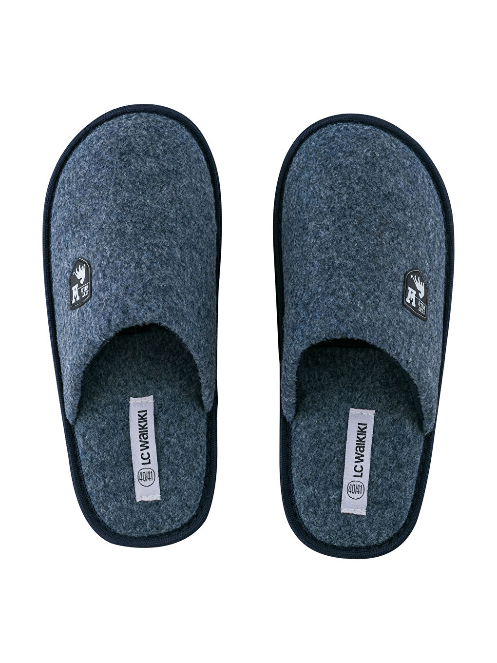 Chaussons d'intérieur pour Hommes à Bout Fermé avec Détail Étiquette-4