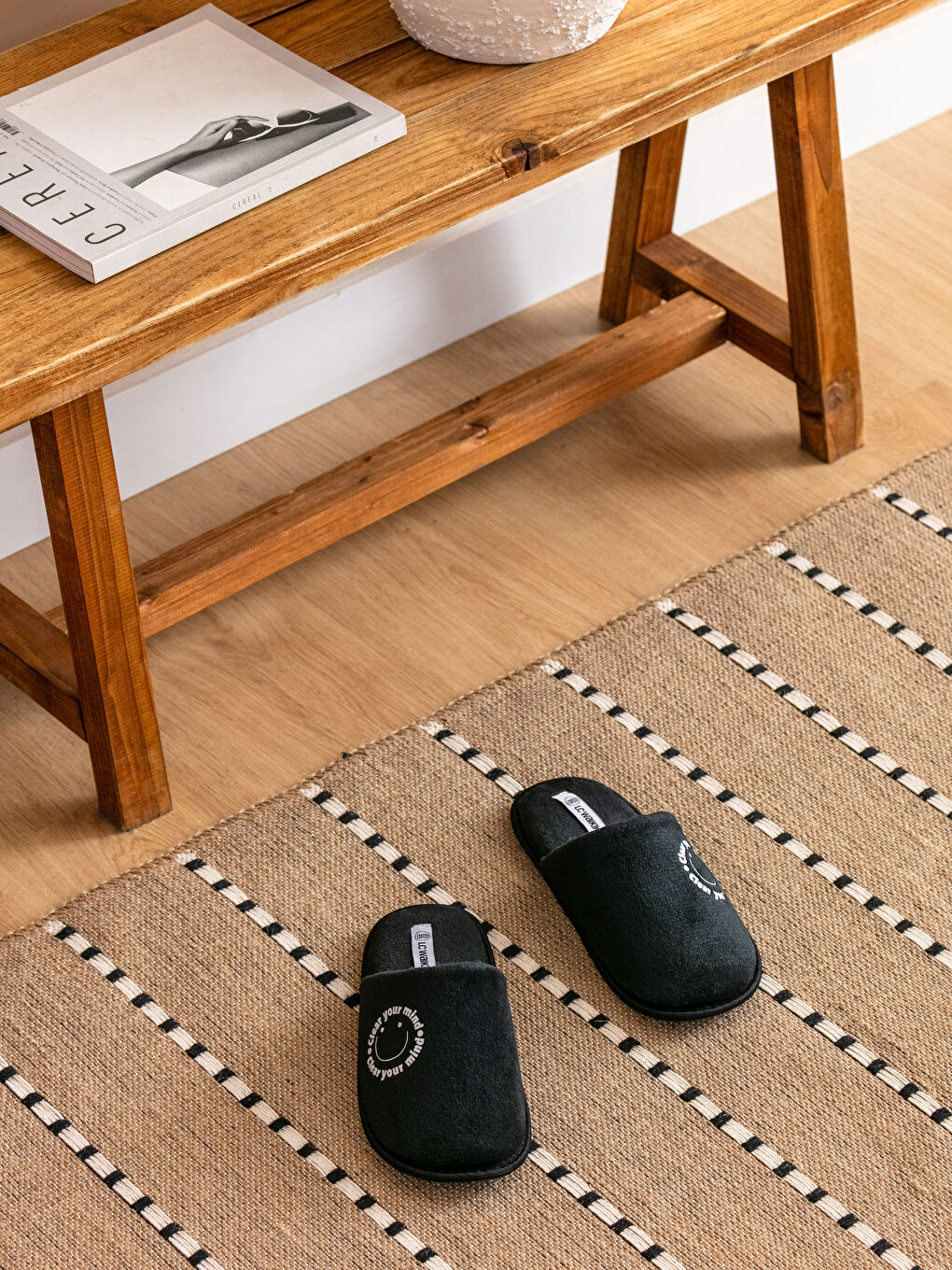 Закрытые спереди домашние тапочки с принтом для мужчин