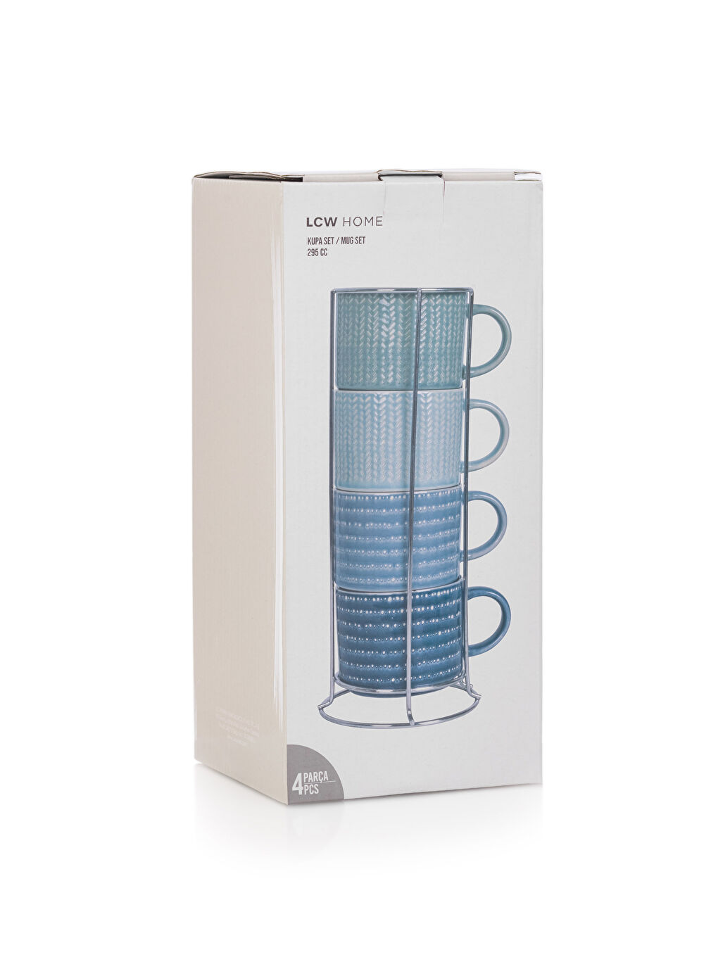 LCW HOME Karişik Baskılı seramik Kupa Seti 4'lü 295 ml - 3