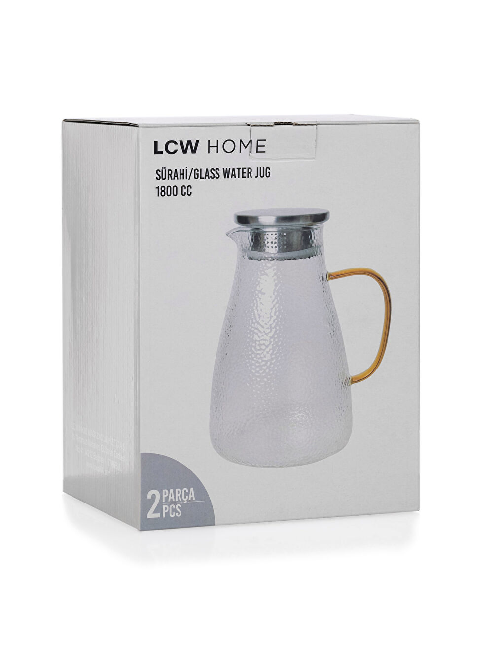 Renksiz Kapaklı Cam Sürahi 1800 ml-4