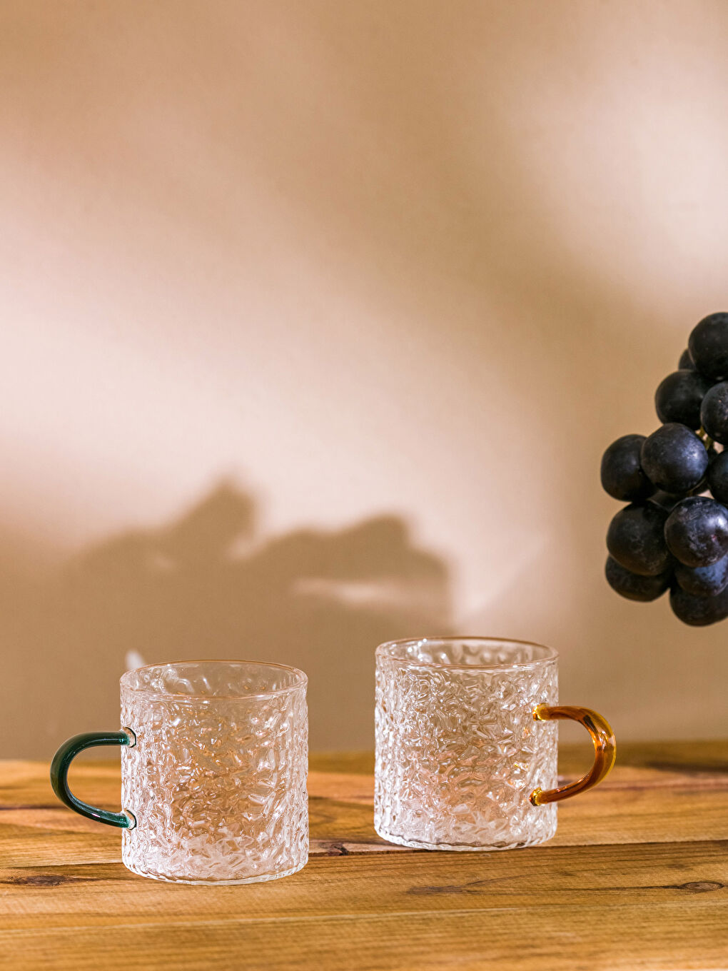 Yeşil Düz Cam Kahve Fincanı 2'li Set-1