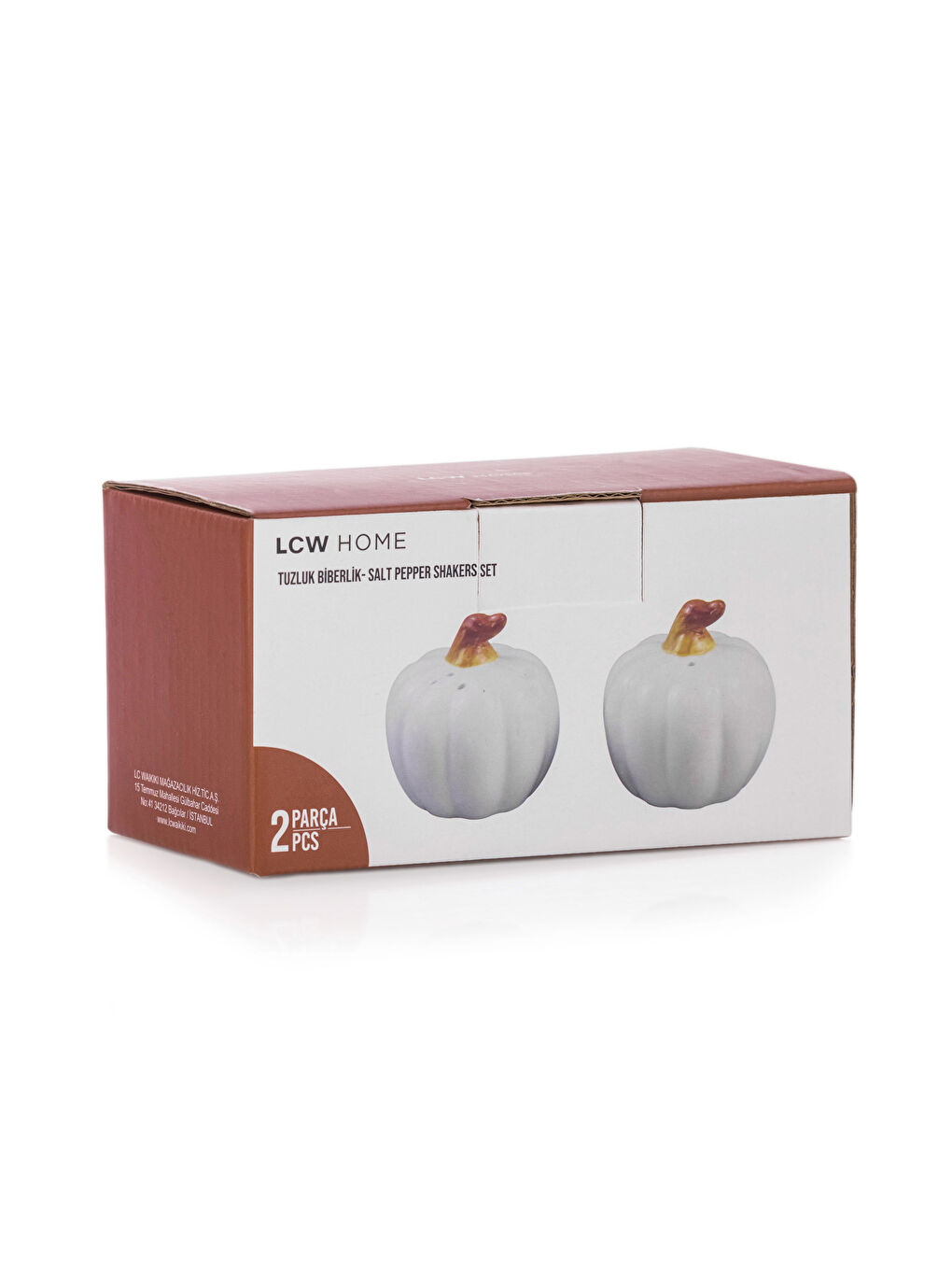 LCW HOME Balkabağı Desenli Seramik Tuzluk ve Biberlik -W36284Z8-LSR