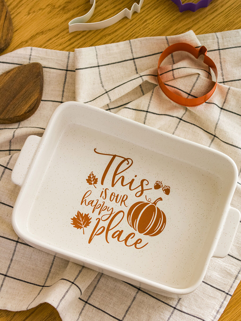 Karışık Desenli Seramik Fırın Kabı 28x19 cm-1