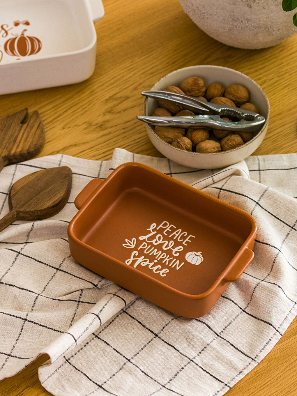 Patterned Ceramic Oven Dish 21x21 Cm