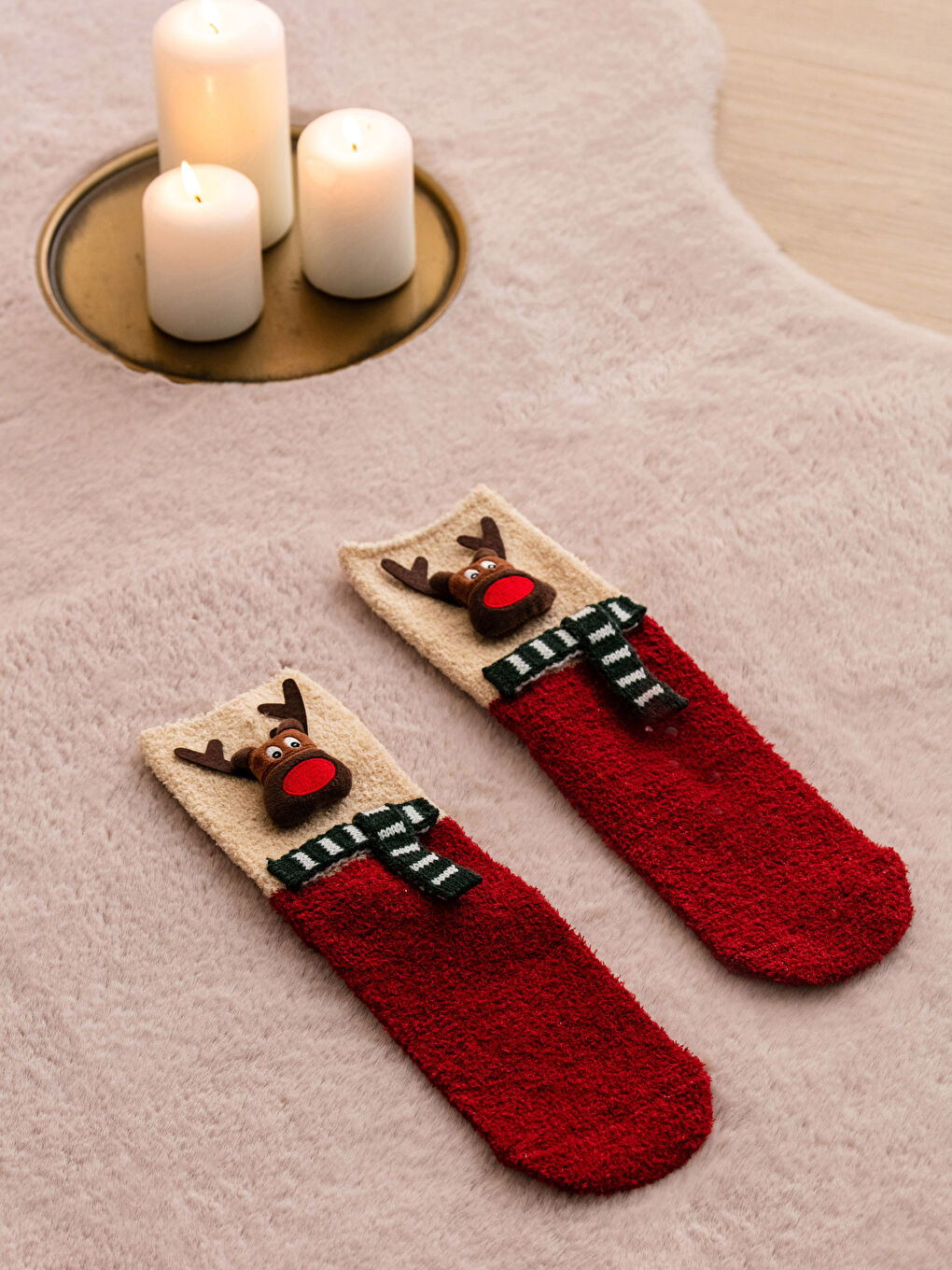 LCW HOME Gemusterte Homewear-Socken für Damen -W37202Z8-F9C