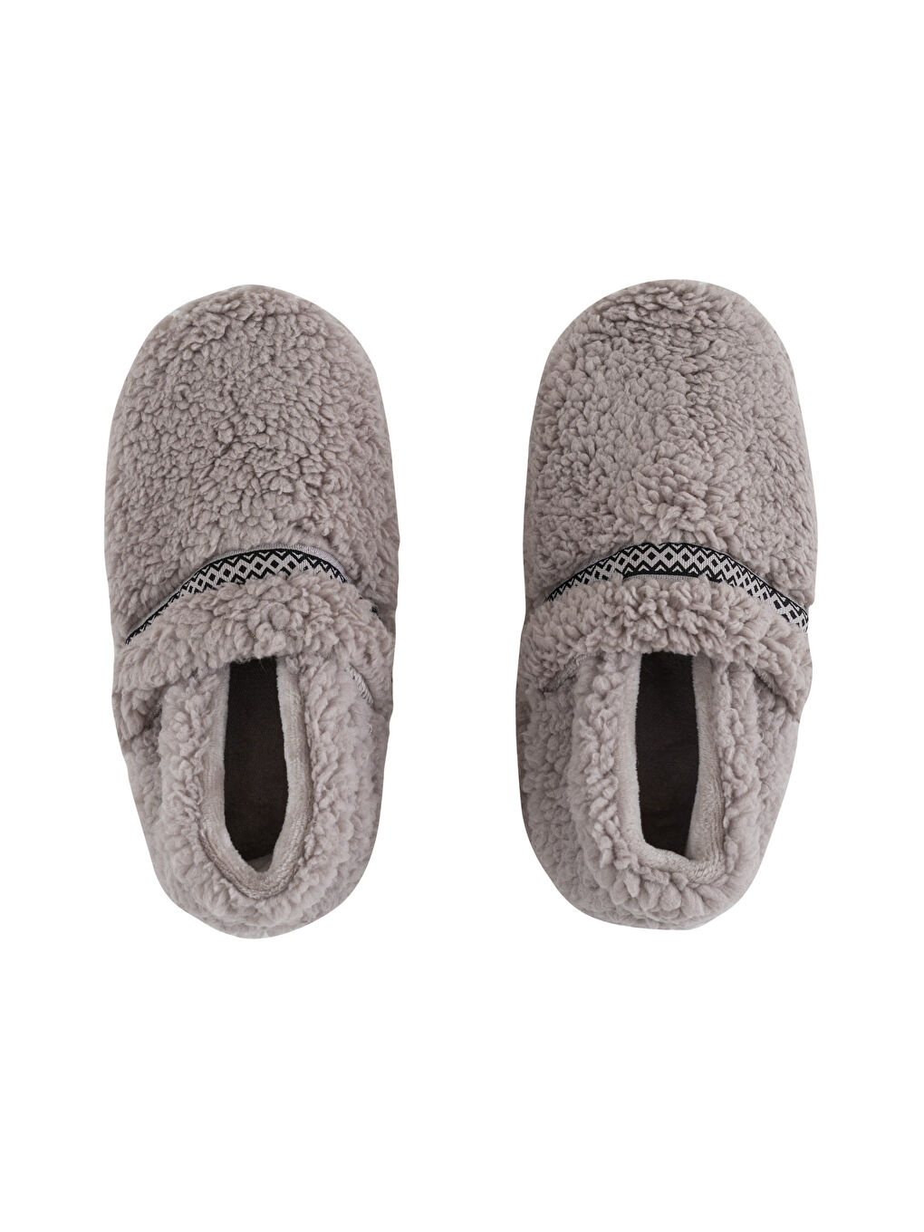 Gri Nakış Detaylı Kadın Ev Botu-5
