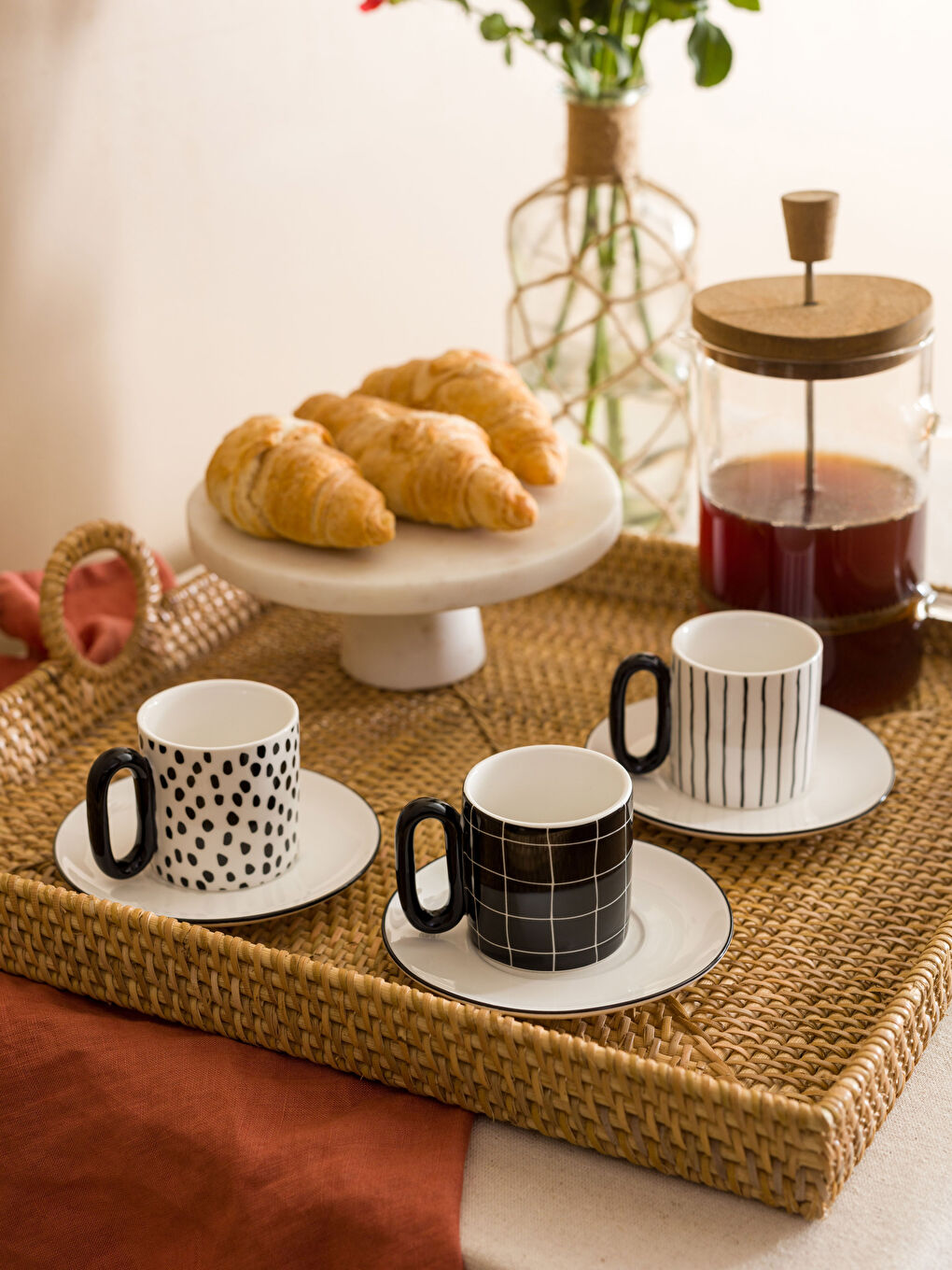 Printed 6-Person Coffee Cup Set 90 ml-1