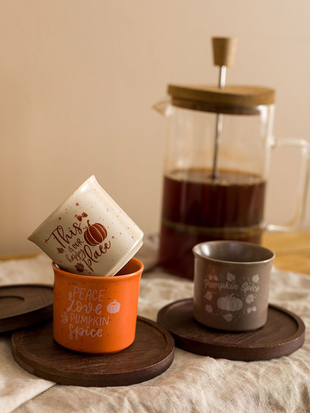 Printed Coffee Cup Set for 3 Persons 90 Ml-1