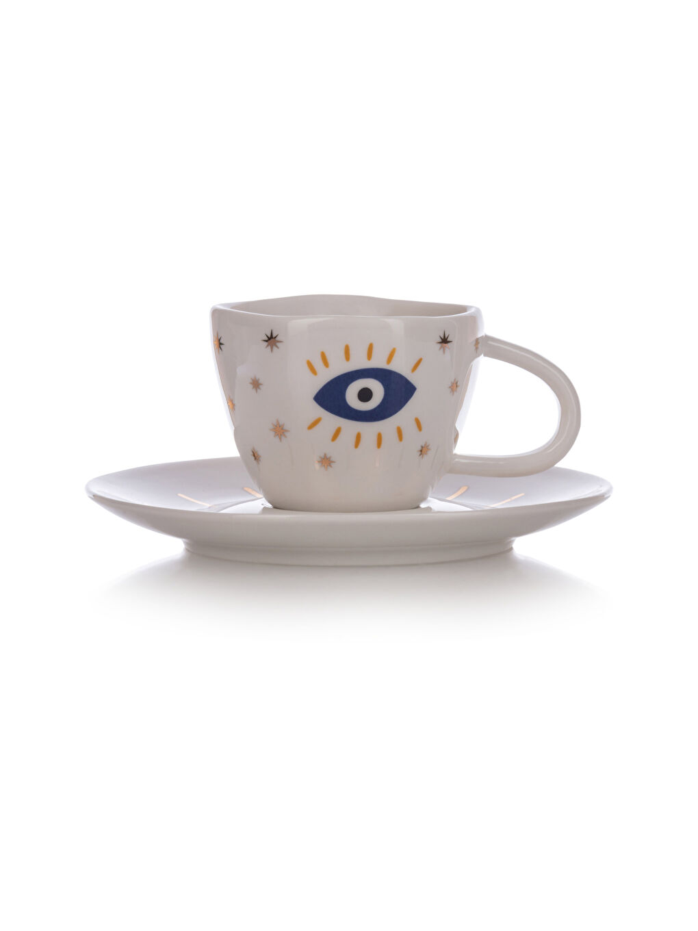 LCW HOME Göz Baskılı 2 Kişilik Kahve Fincan Takımı 90 ml -W3AD10Z8-F9C