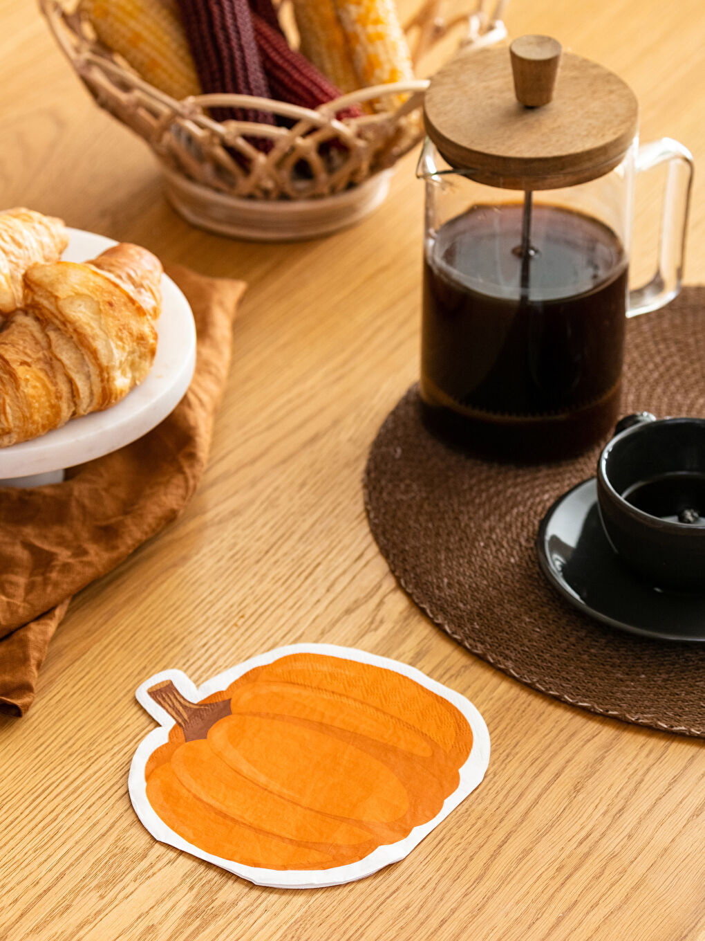 LCW HOME Pumpkin Printed Paper Napkins 20pcs -W3AF06Z8-F9C