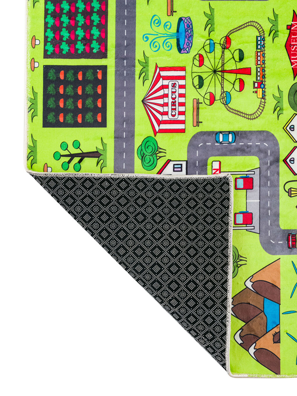 Karışık Şehir Tema Baskılı Çocuk Halısı 80x140 cm-2