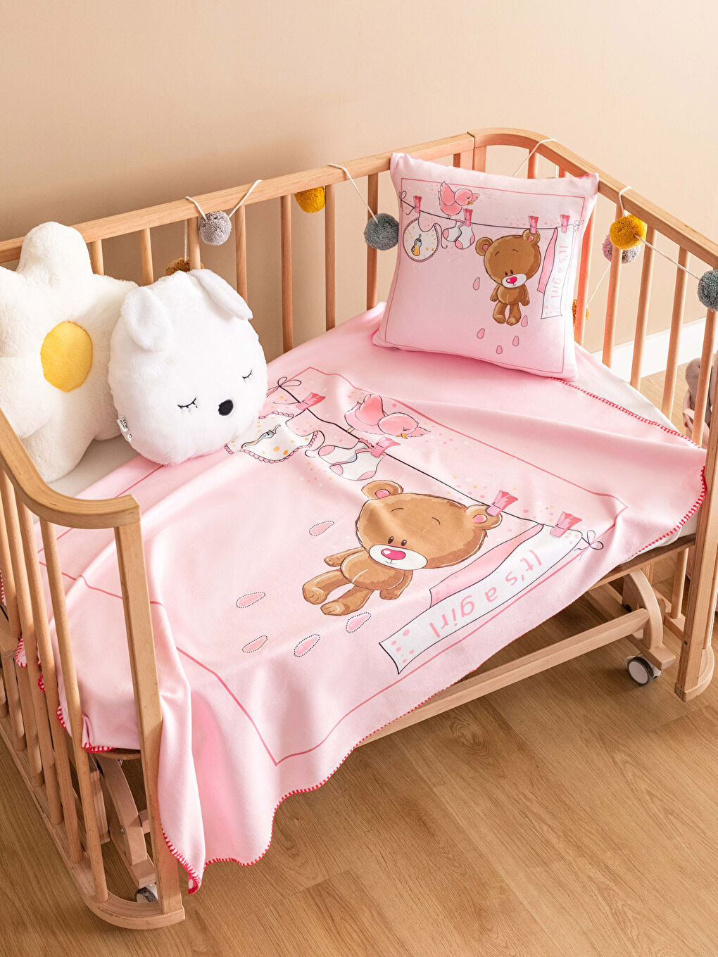 Karışık Baskılı Çift Taraflı Unisex Bebek Uyku Seti