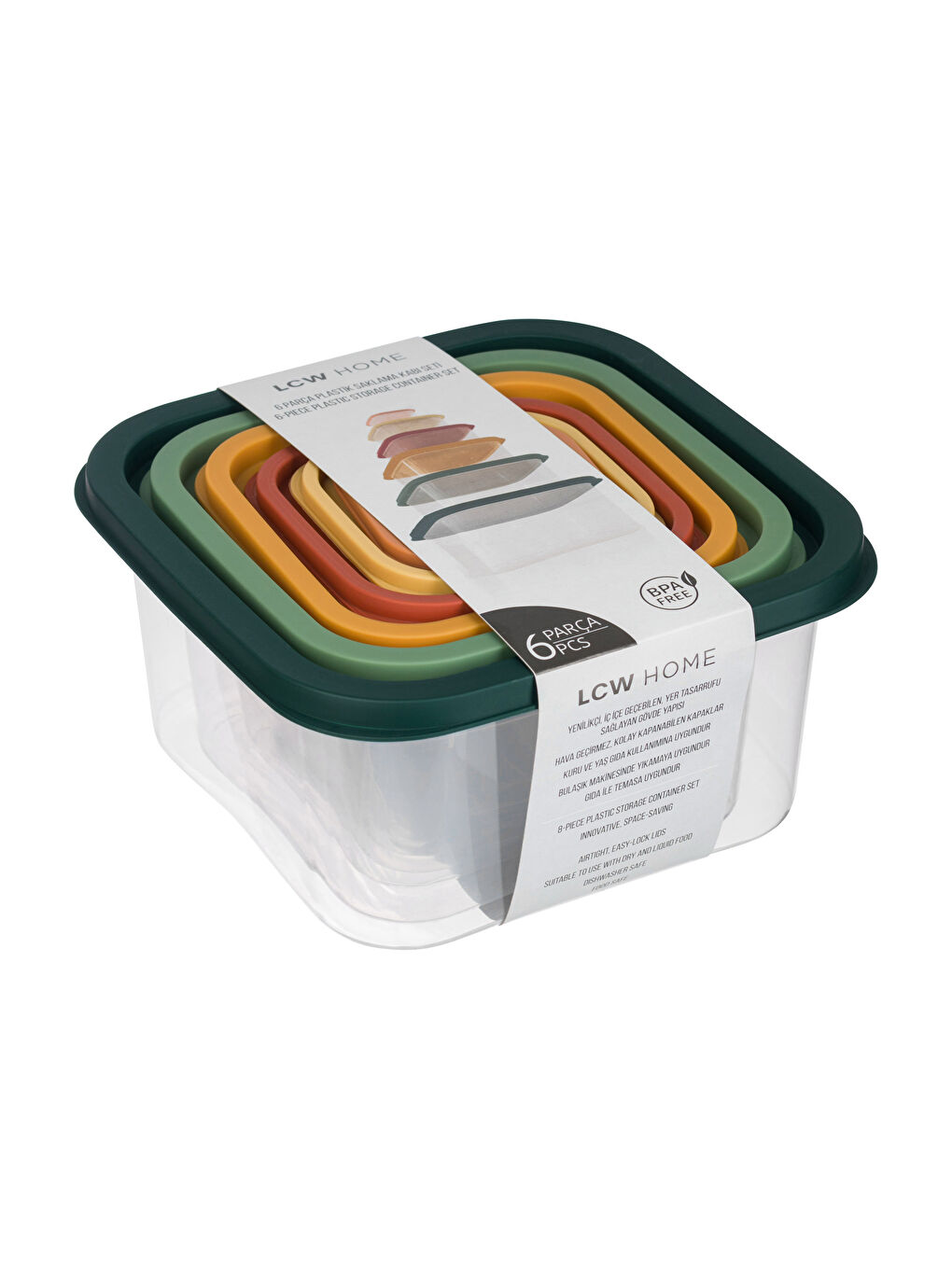 LCW HOME Storage Box Set of 6 -W3AH66Z8-F9C