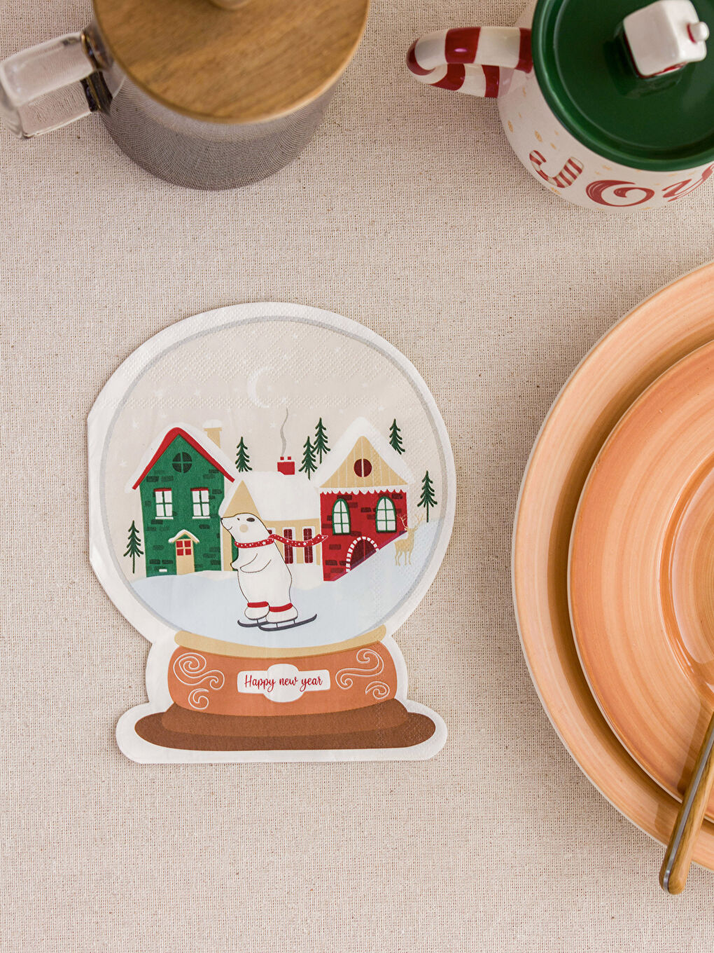 Christmas Themed Paper Napkin 20-Pack -W3AI99Z8-F9C