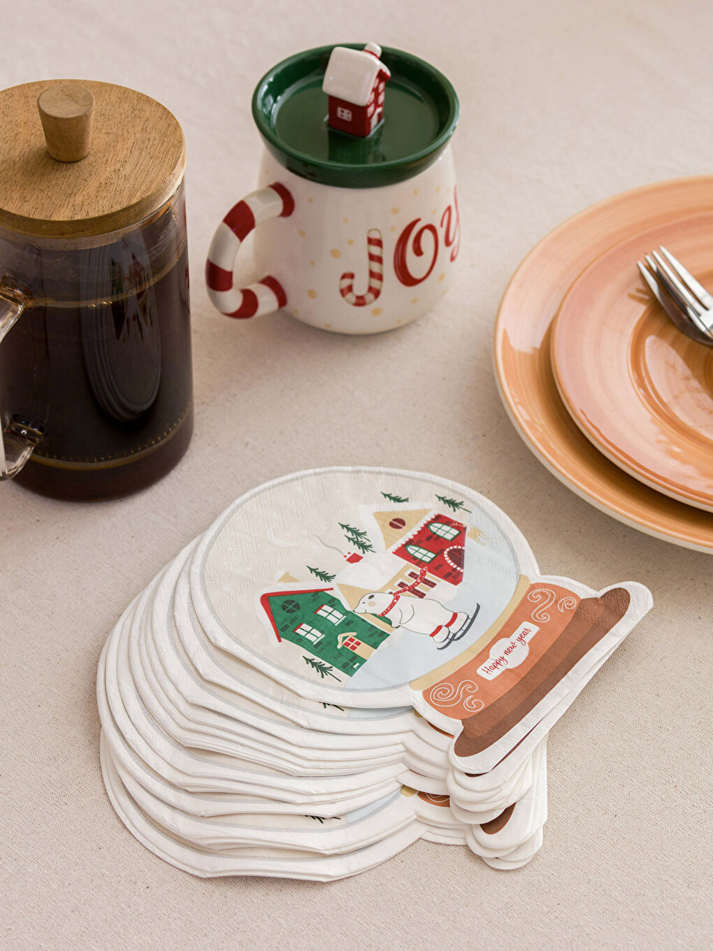 Christmas Themed Paper Napkin 20-Pack -W3AI99Z8-F9C