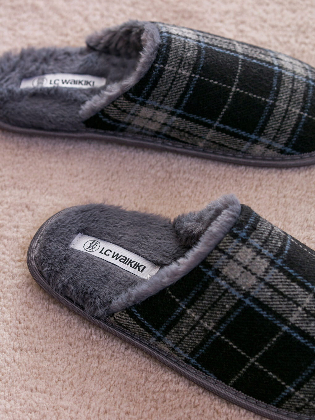 Тапочки мужские домашние в клетку-2