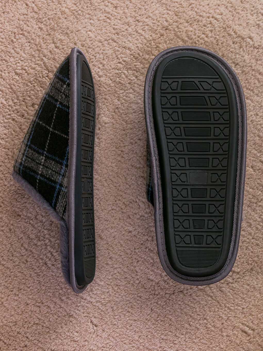 Тапочки мужские домашние в клетку-3