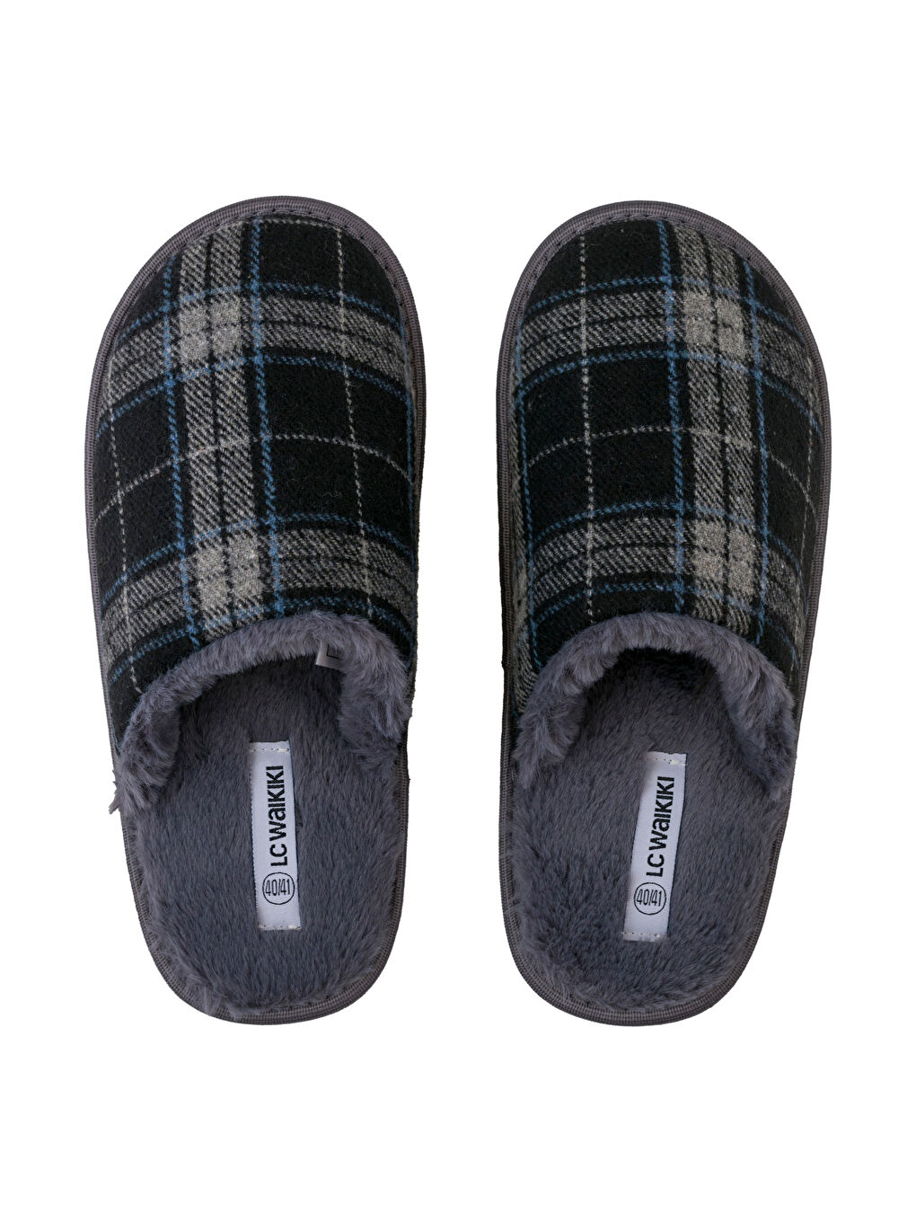 Тапочки мужские домашние в клетку-5