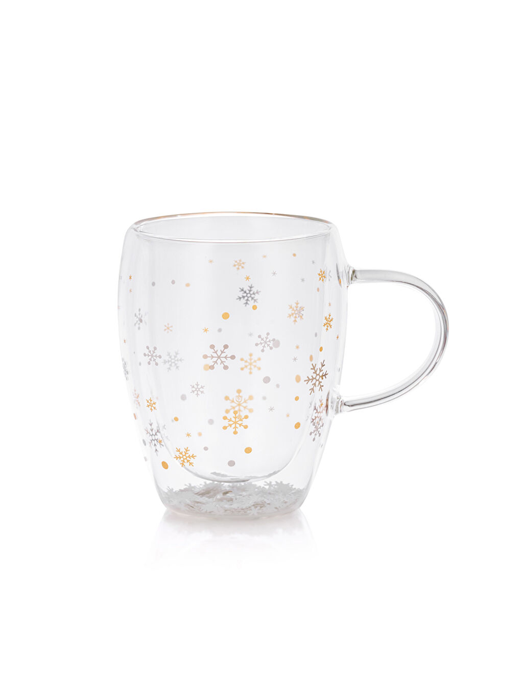 Snowflake Patterned Glass Cup 350 Ml-4