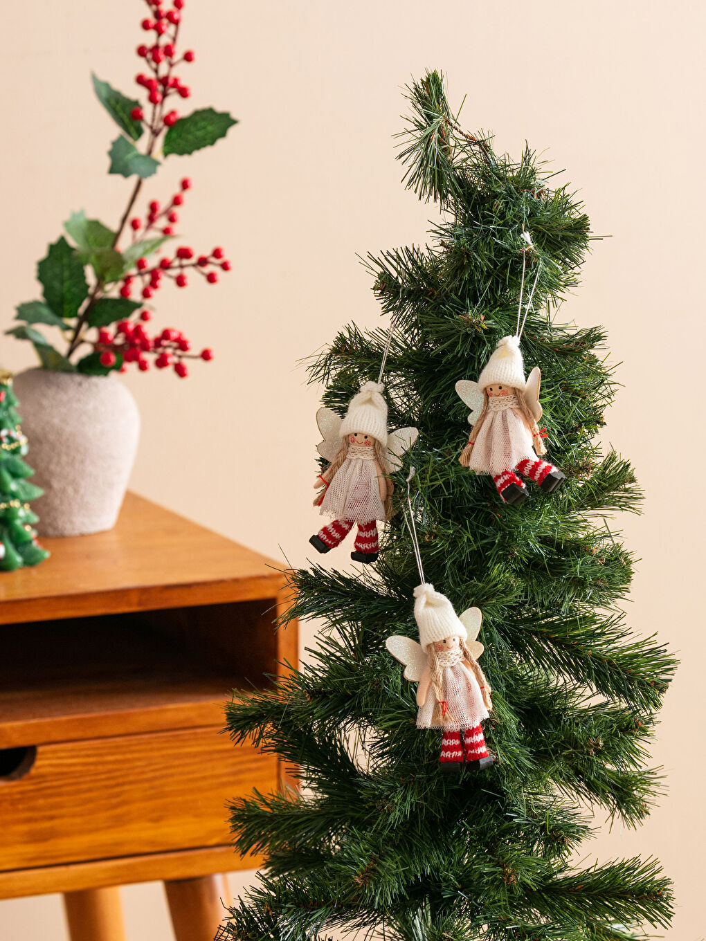 Karışık Çam Ağacı Süsü Bebek 3'lü