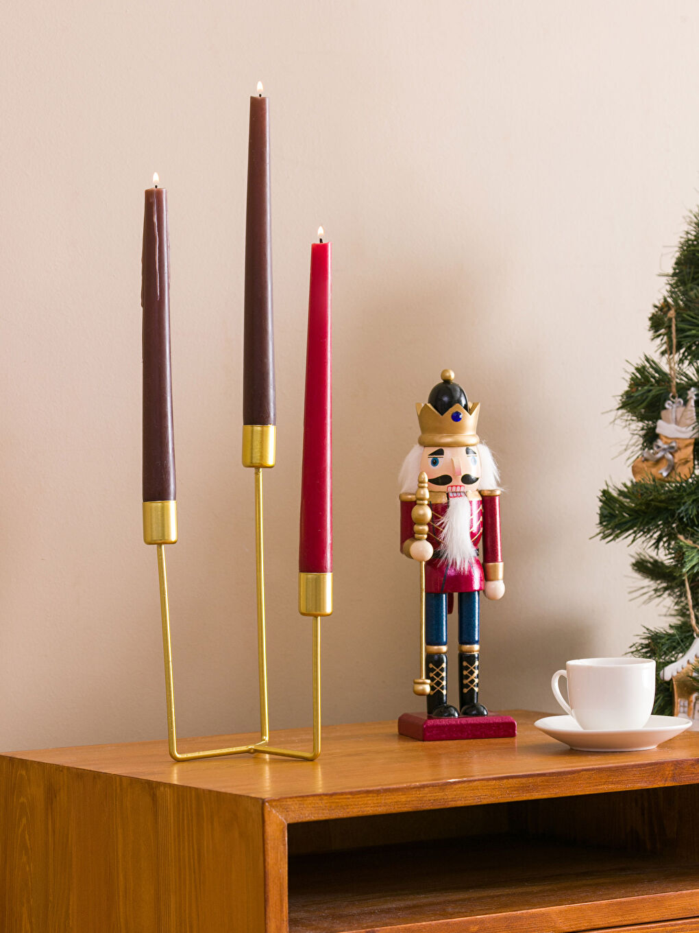 Decorative Metal Candlestick 12x11x22 Cm