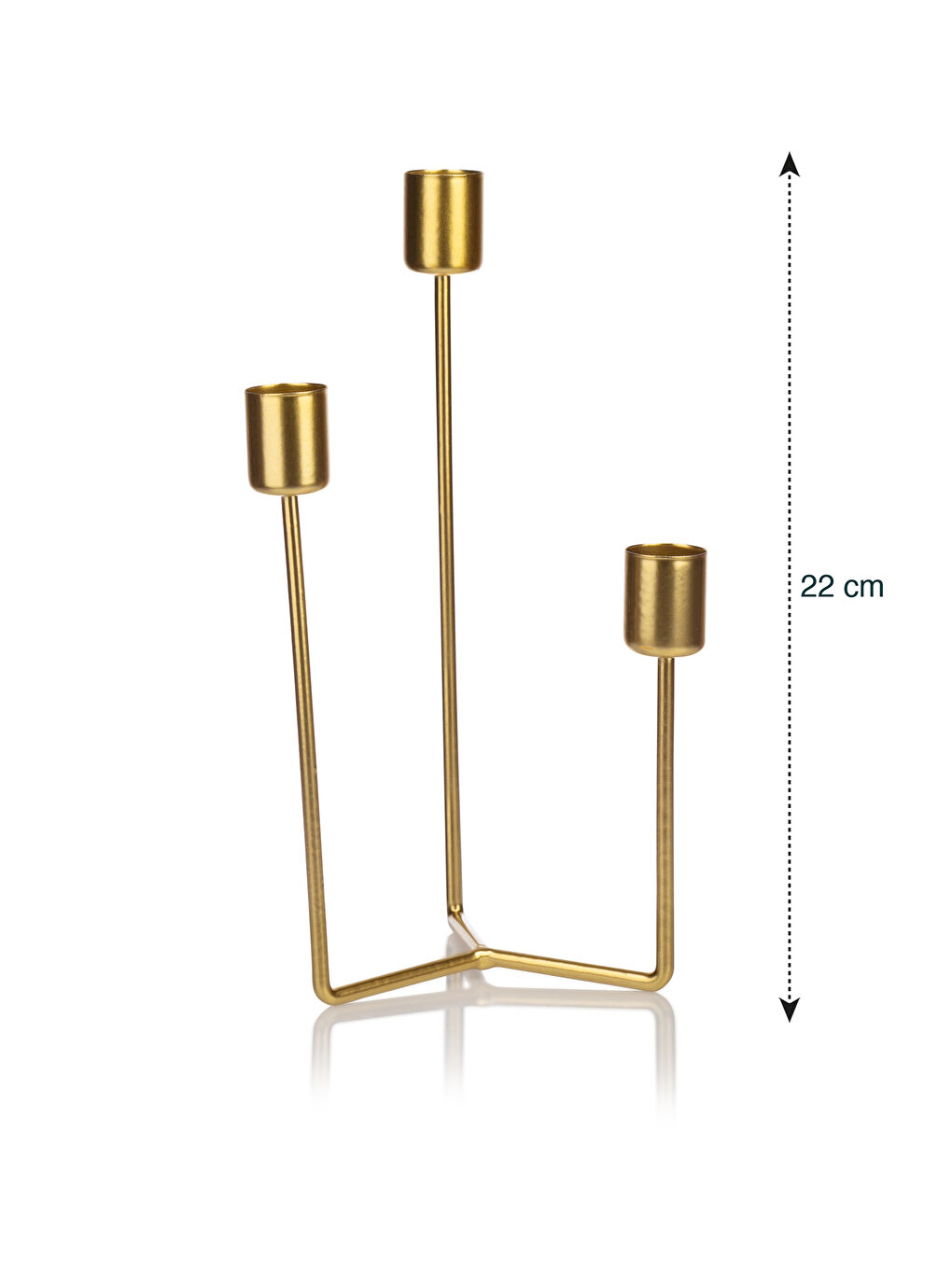 Decorative Metal Candlestick 12x11x22 Cm-3
