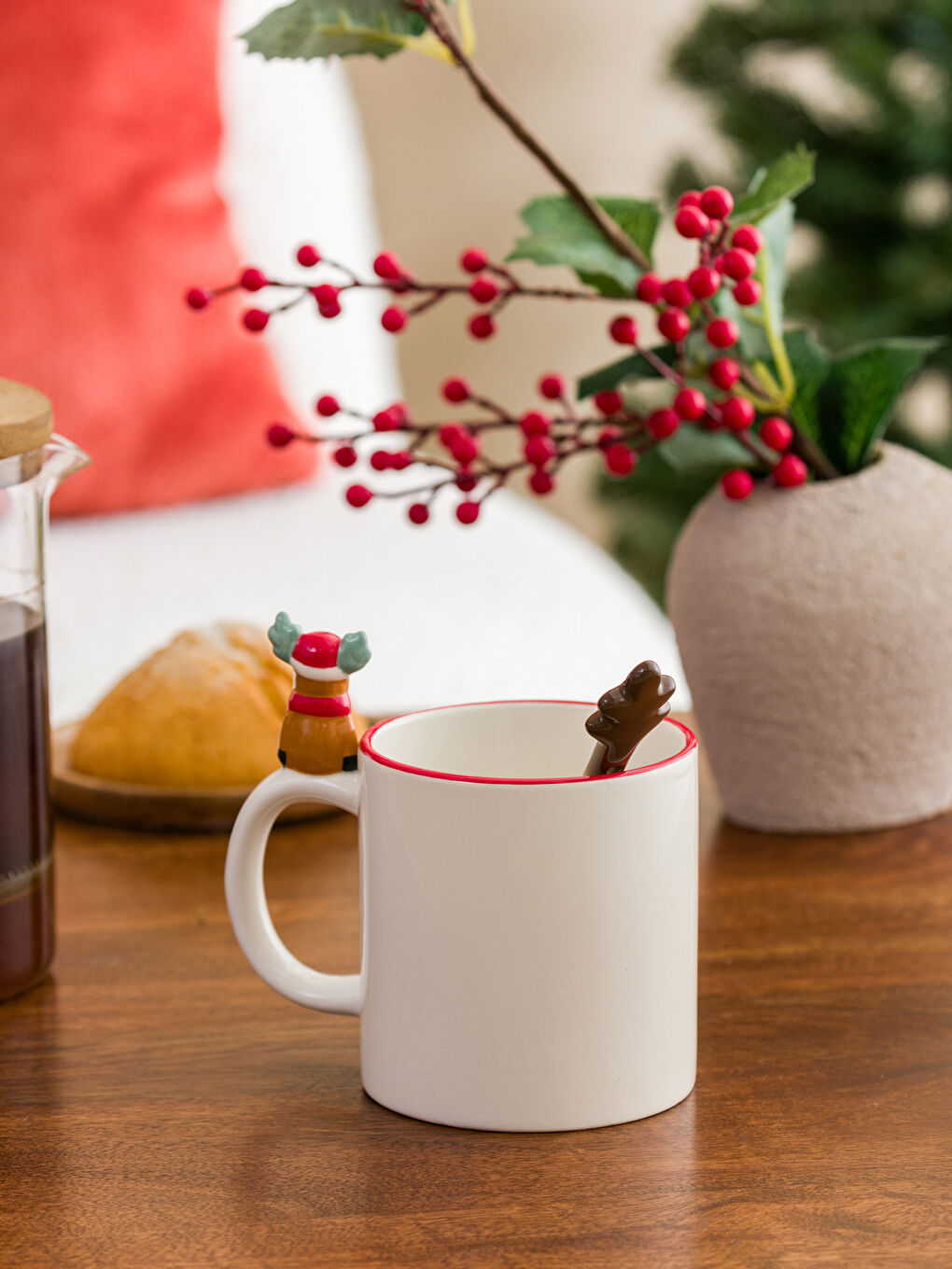 LCW HOME Ceramic Mug with Deer Figure 460 Ml -W3AS01Z8-F9C