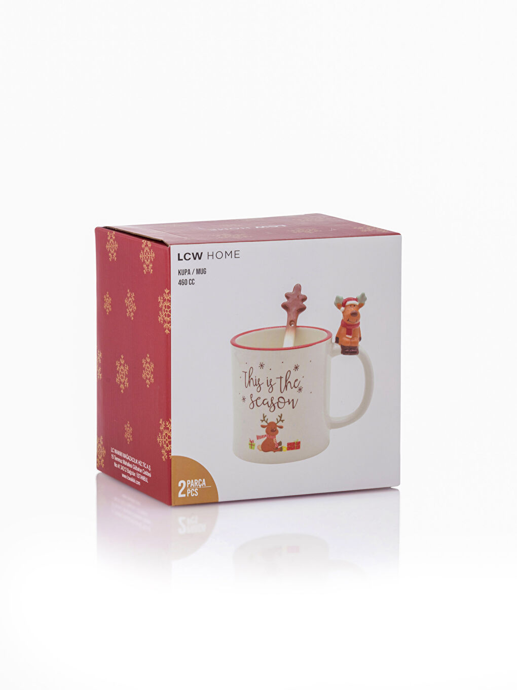LCW HOME Ceramic Mug with Deer Figure 460 Ml -W3AS01Z8-F9C