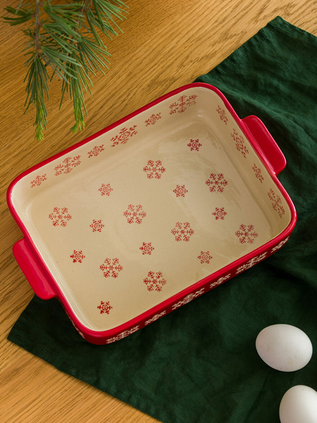 Karışık Desenli Seramik Fırın Kabı 24x18 cm-1