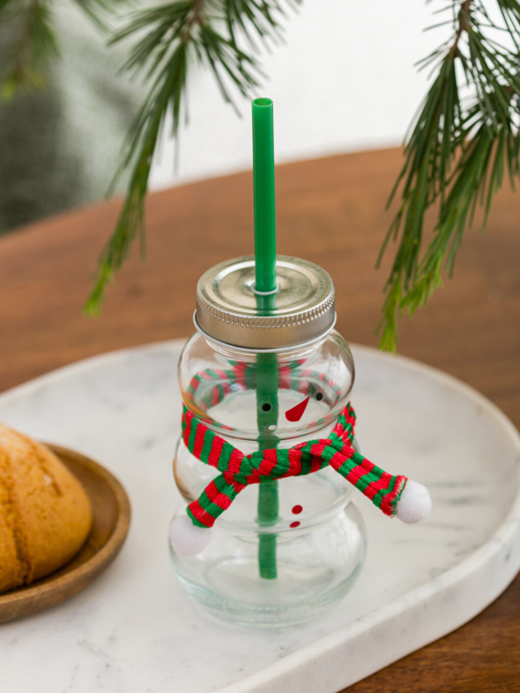 LCW HOME New Year's Themed Glass with Straw 20 Cm -W3AS13Z8-F9C