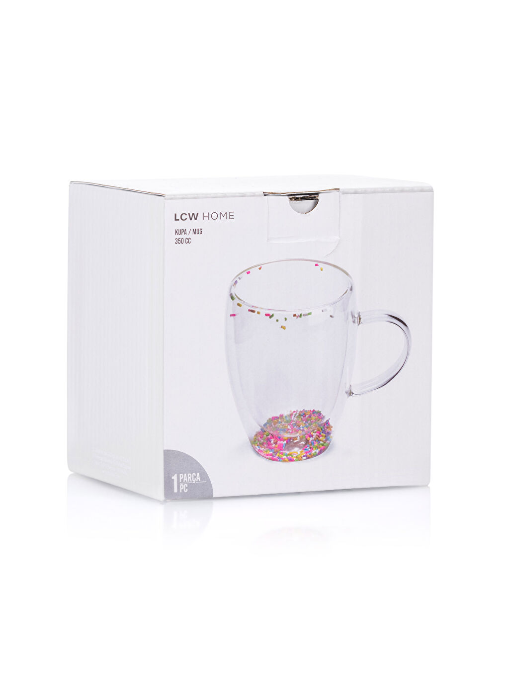 LCW HOME Pembe Çift Cidarlı Cam Kupa 350 Ml - 3