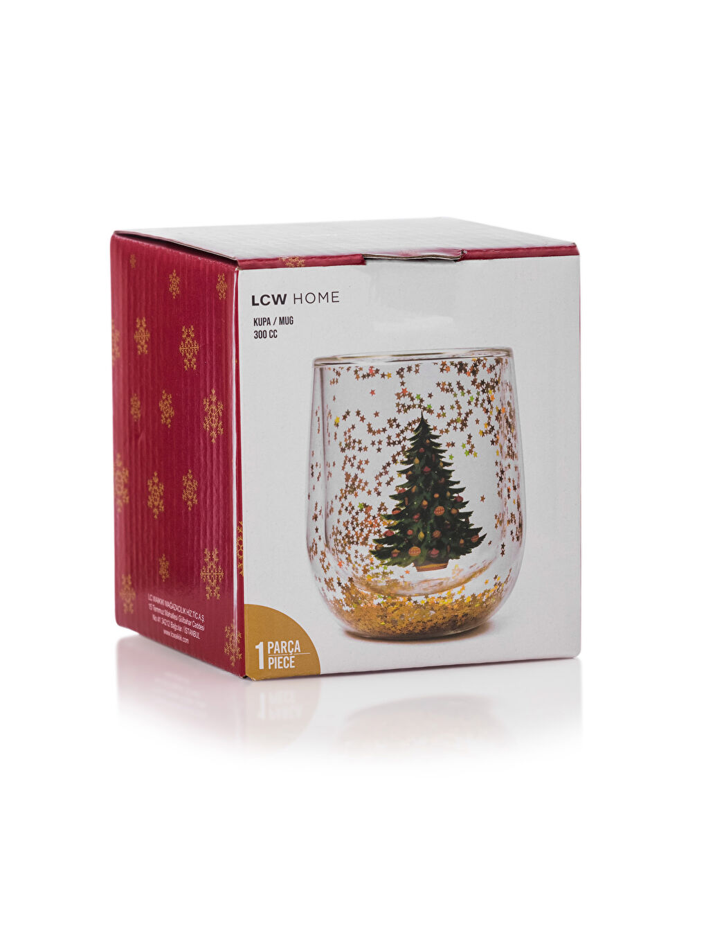 New Year's Themed Glass Cup 300 Ml-3