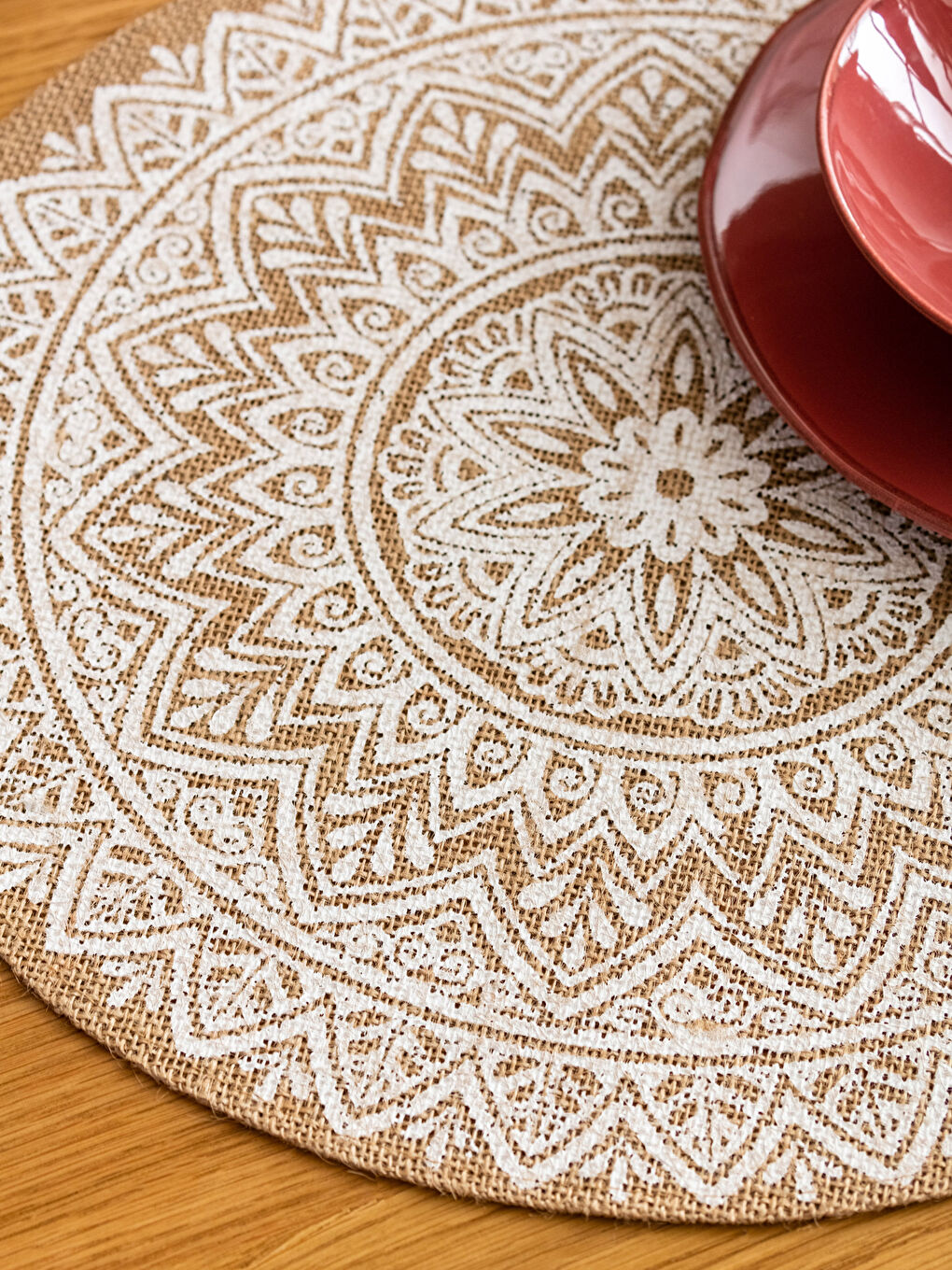 Patterned Jute Placemat 2-Pack 38x38 cm-2