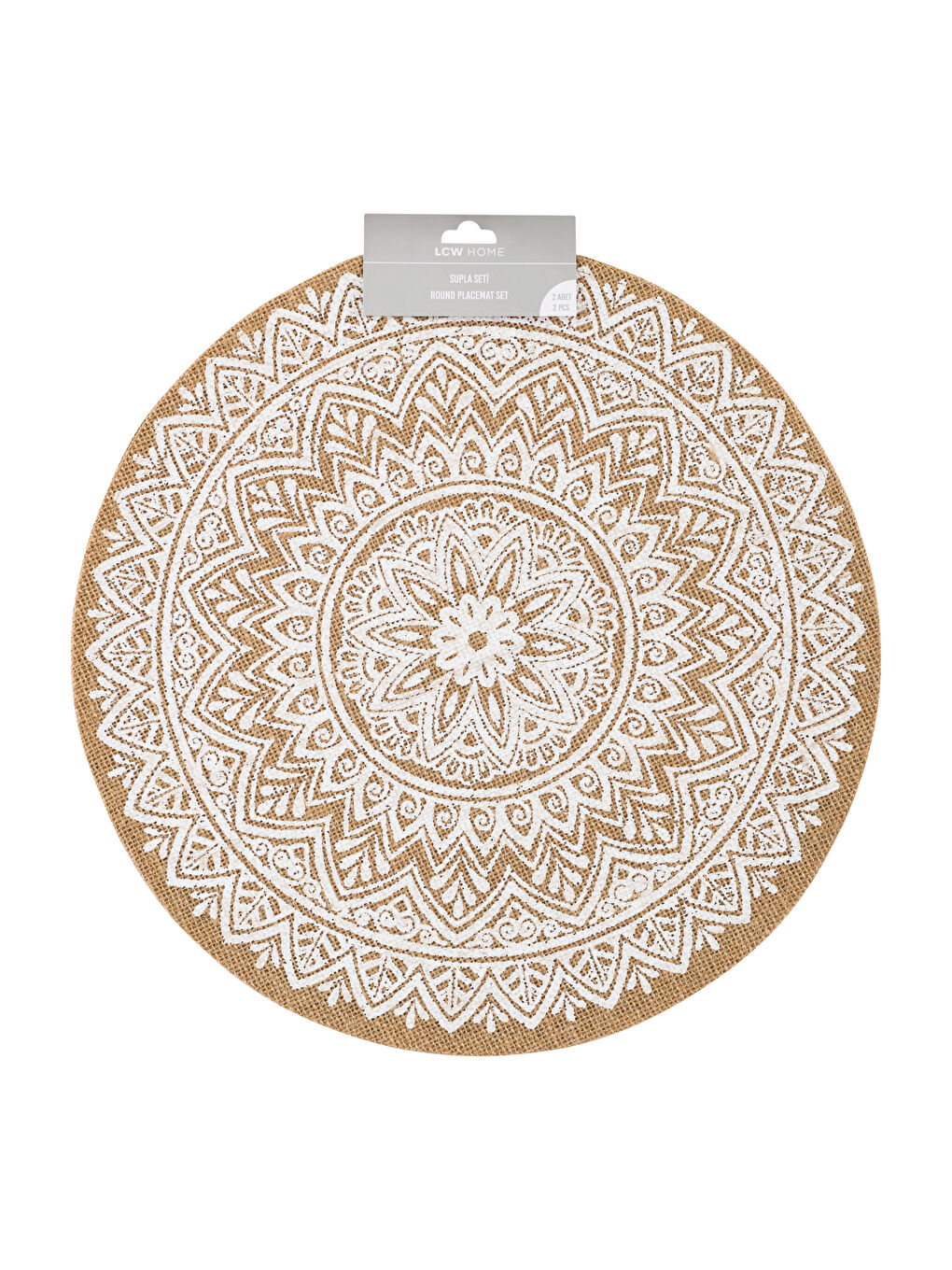 Patterned Jute Placemat 2-Pack 38x38 cm-4