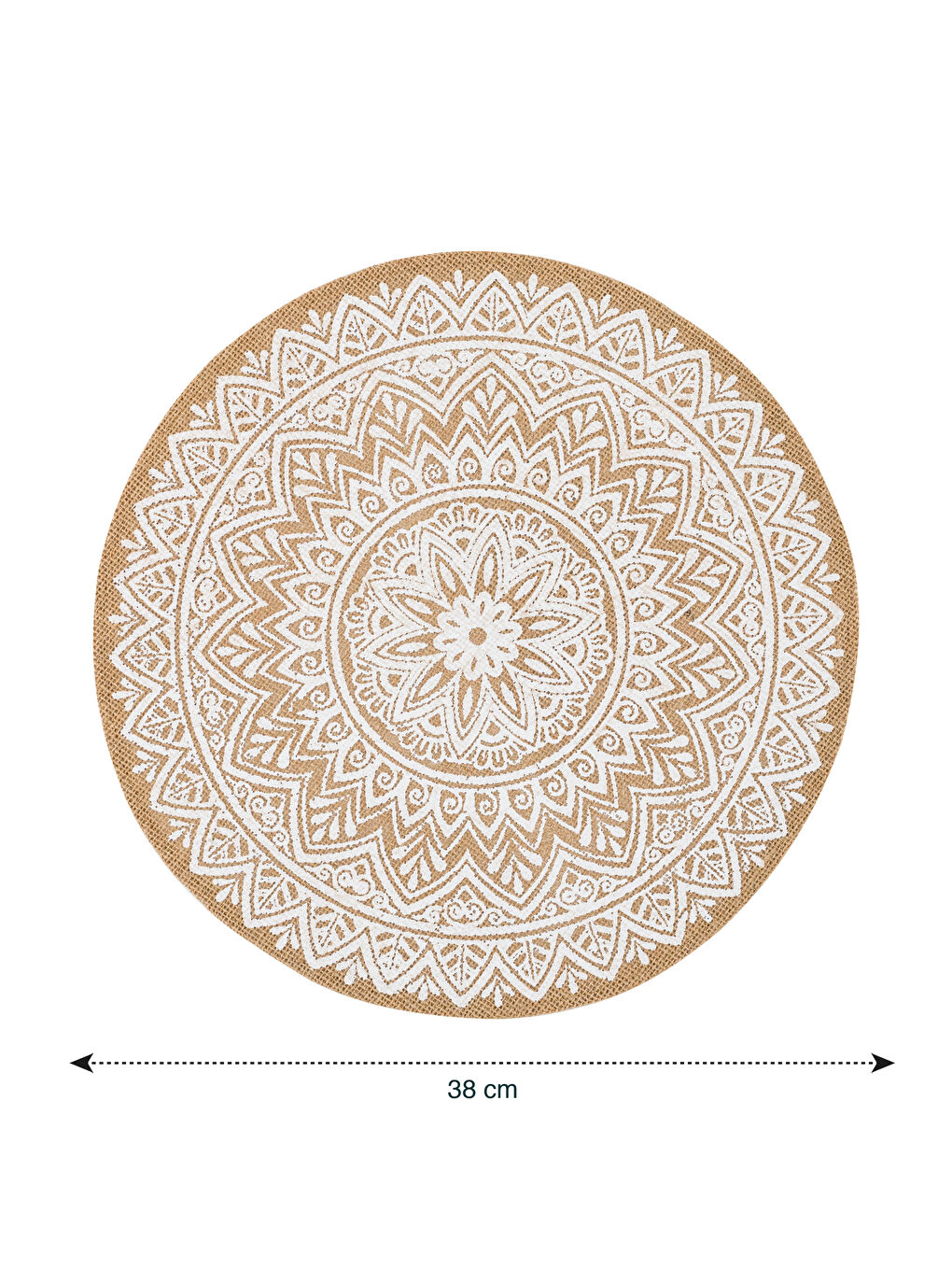 Patterned Jute Placemat 2-Pack 38x38 cm-5