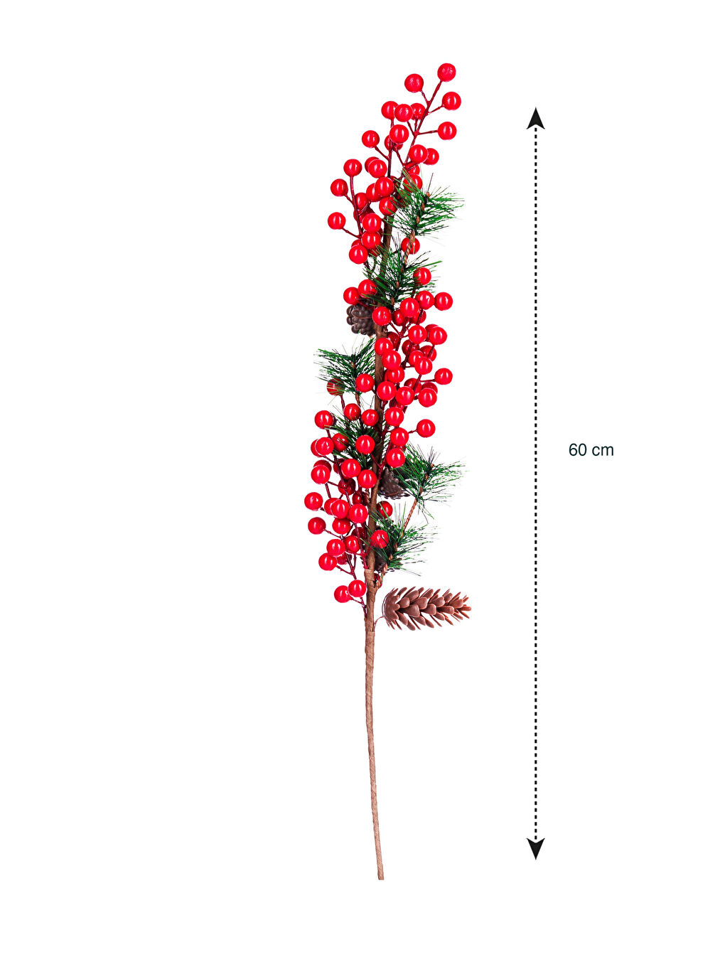 LCW HOME Kırmızı Baskılı Dekoratif Kokina Çiçeği 60 Cm - 3