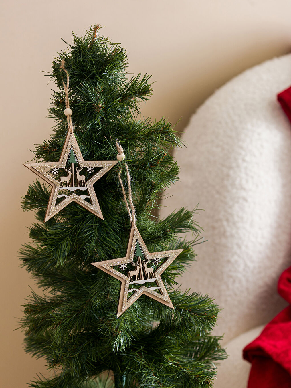 Decorative Star Tree Ornament 2-pack -W3AV23Z8-LRW