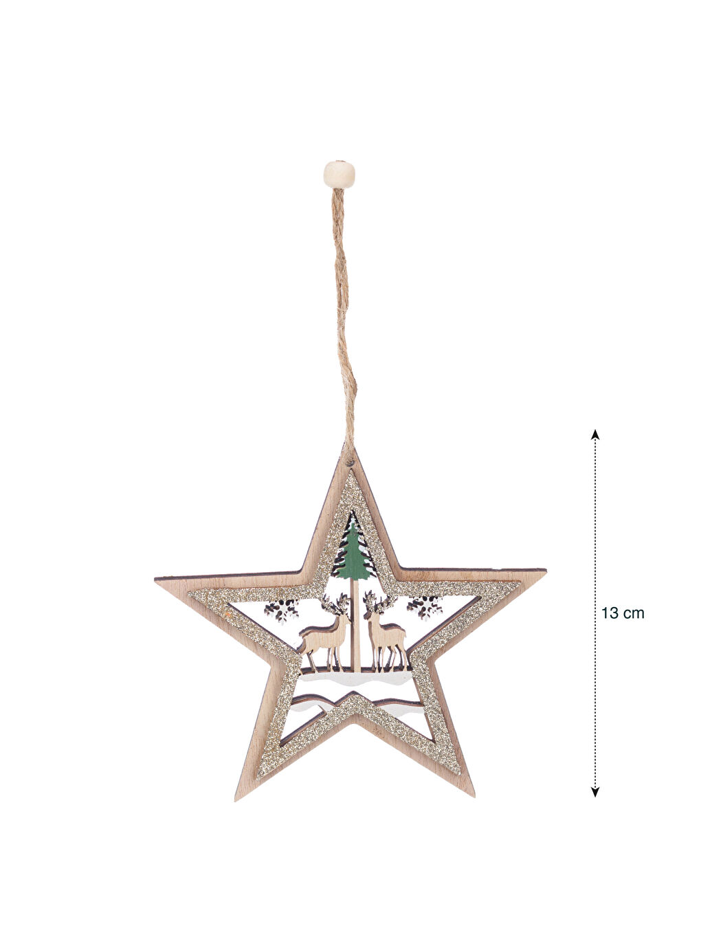 Decorative Star Tree Ornament 2-pack -W3AV23Z8-LRW