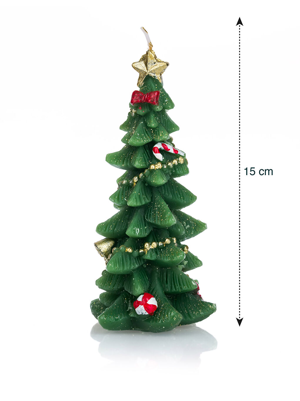 LCW HOME Christmas Tree Figured Candle 15 Cm -W3BA00Z8-F9C